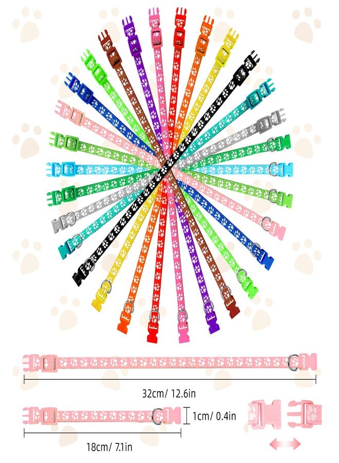 YFDFFSDCY 35 Pack Newborn Puppy Litter Collars Colored Soft Nylon Puppy Whelping Collars Adjustable Breakaway Pup ID Collars Identification Puppies Collar for Litter Small Medium Dogs, 2 Styles - Image 2